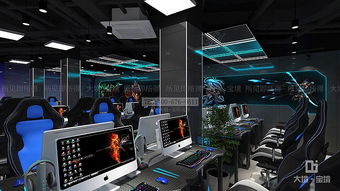 网吧装修效果图丨网咖设计效果图大全